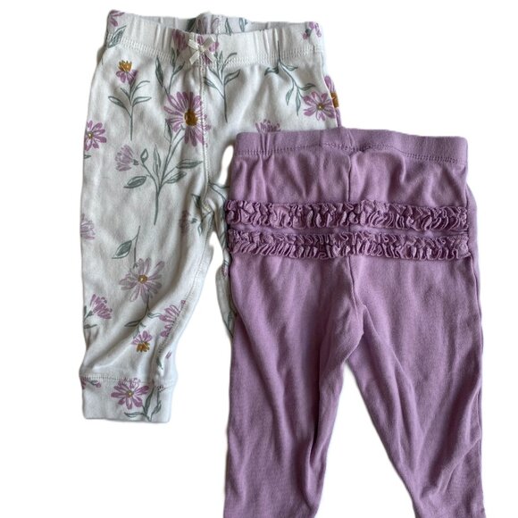 🪻3/$15 Outfit Bundle | Baby Girl Leggings S/2 - Picture 1 of 5